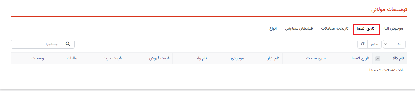 مدیریت منقضی شده