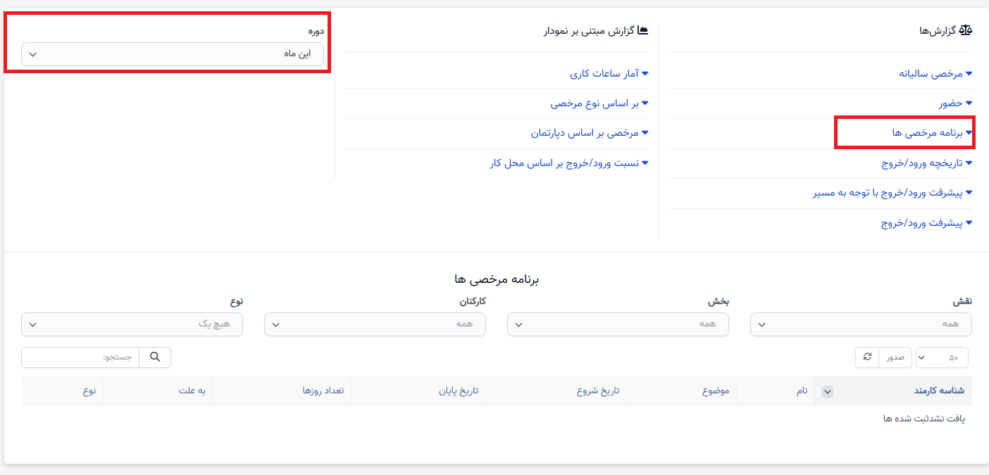 گزارش ساعت کاری و مرخصی (قسمت ۱)